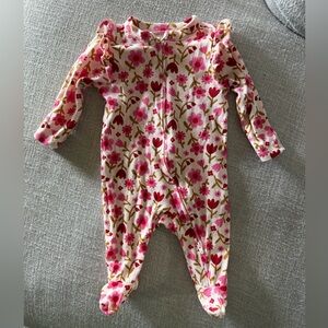 Old Navy Pink Floral Kids Footie